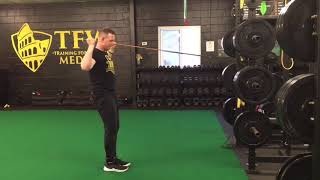 Double Banded face pull to overhead press
