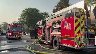 Ann Arbor apartment building catches fire Monday morning