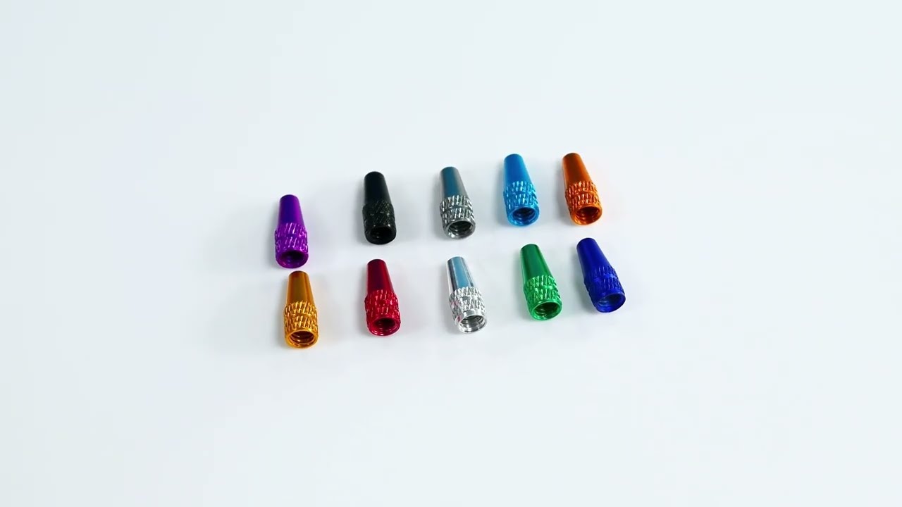 Anodized Machined Aluminum Alloy Bicycle Bike Tire Valve Caps Dust Covers Presta Valve Cap