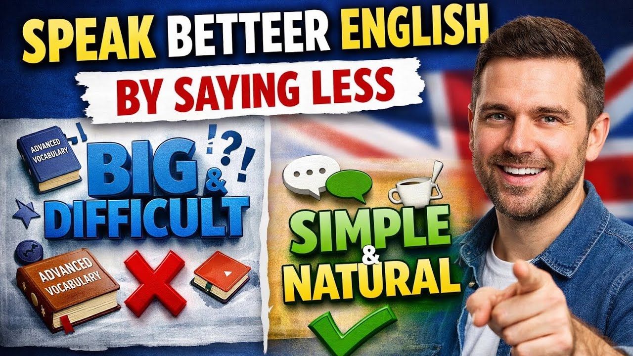 Fluent English is NOT big words.It’s simple words used well.Native speakers don’t try to sound smart