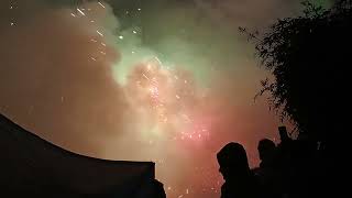 Quema de un toro en la fiesta del pueblo, Tepetzingo, Tenancingo, México.  