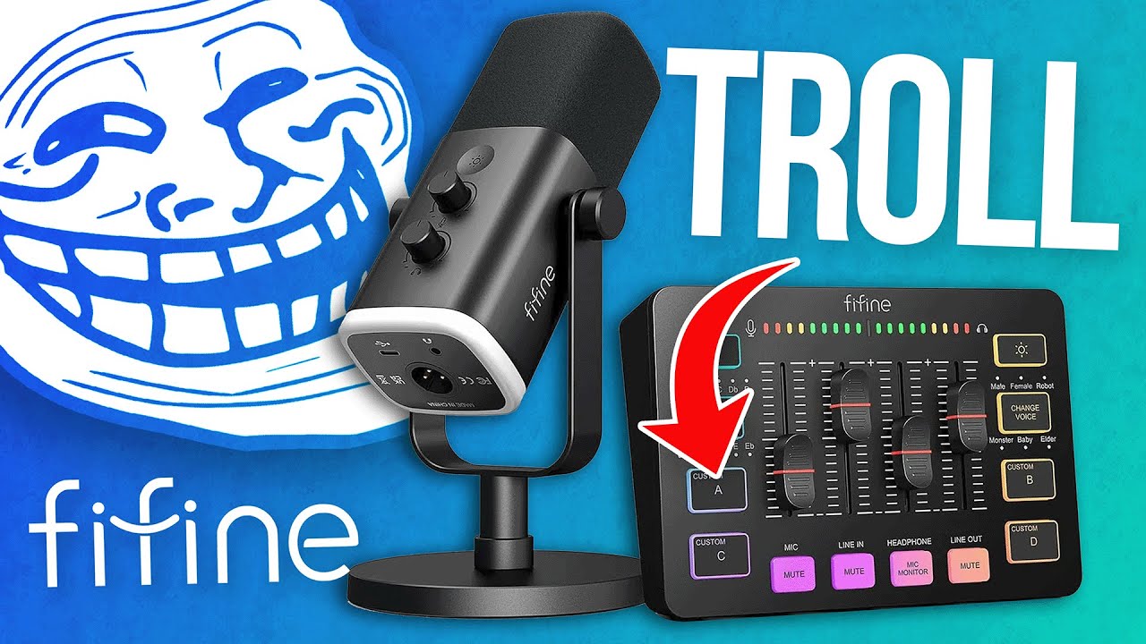 Разыграйте своих друзей с помощью этого игрового микшера и микрофона! (FIFINE SC3 + AM8)