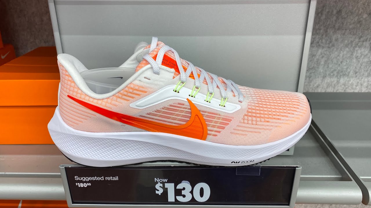 Nike Air Zoom Pegasus 39 White Bright Crimson Total Orange DH4071-102 Men\'s 12 Nike Running Shoe Air Zoom Pegasus 39 - White/Total Orange  main image 2
