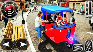 Tuk Tuk Autorickshaw Driving - Taxi City Stunts Driver Simulator 2020 - Android GamePlay
