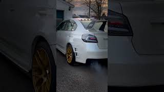 E85 400Whp STI !! Winter Cold Start 🔥 #shorts