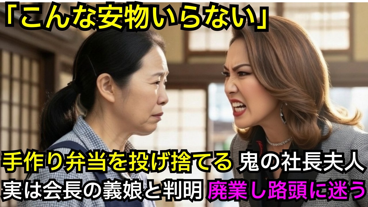 「そんな貧乏くさい弁当いらない」老舗の惣菜屋を蔑み100食キャンセルした社長夫人、翌日、相手が大企業会長の嫁と判明し50億円の契約破棄で顔面蒼白に【感動する話】【朗読】