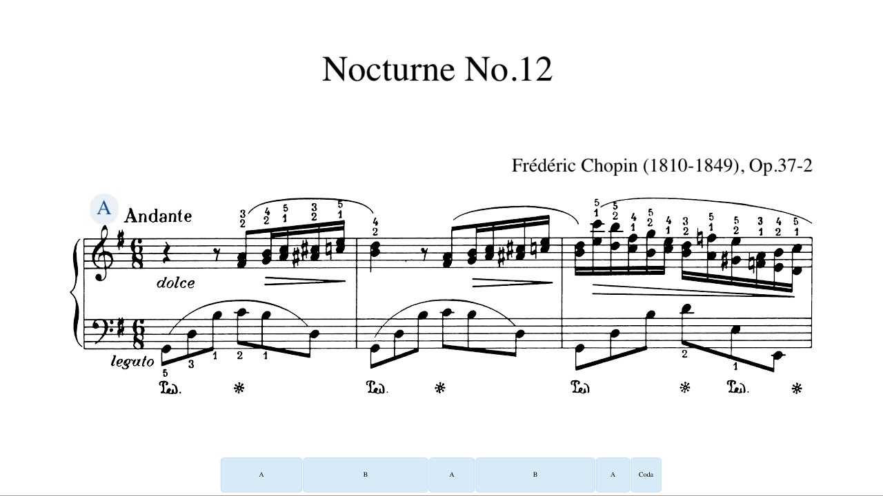 Chopin, Nocturne No.12 in G major, Op.37 No.2 (Ivan Moravec)