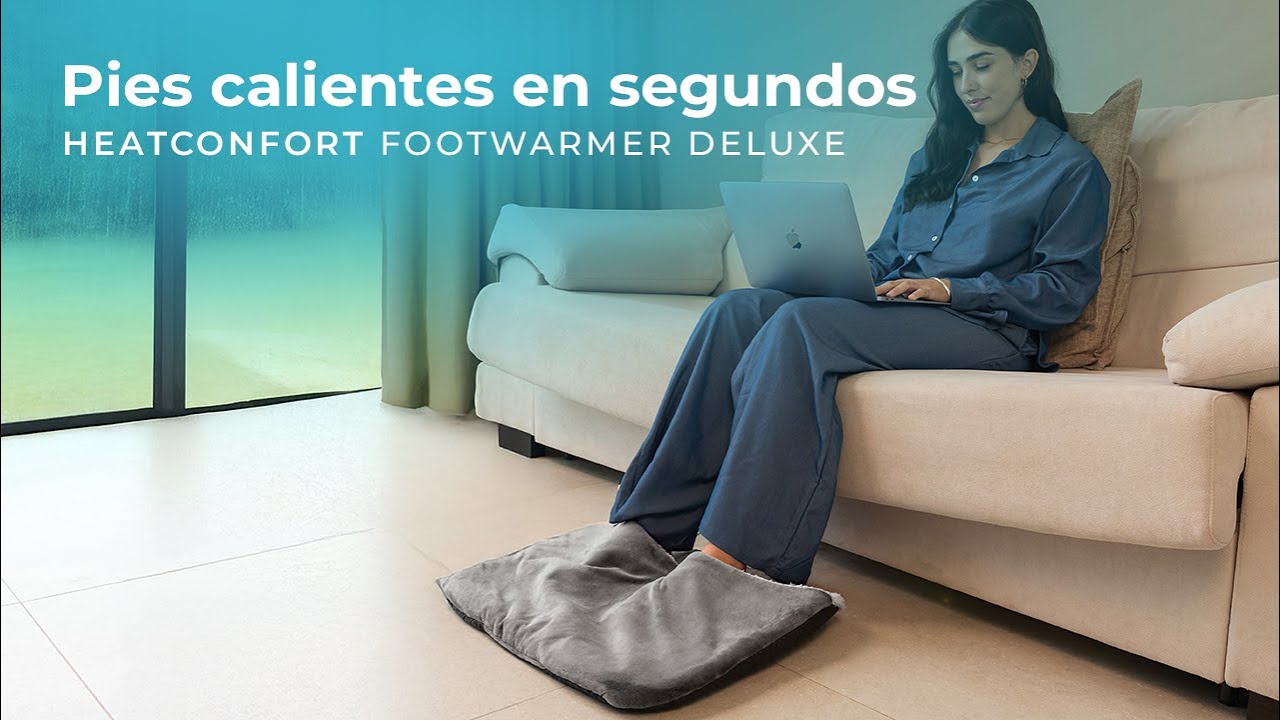 Calientapies eléctrico HeatConfort FootWarmer Deluxe:, 55x45 cm, Antideslizante con 6 temperaturas