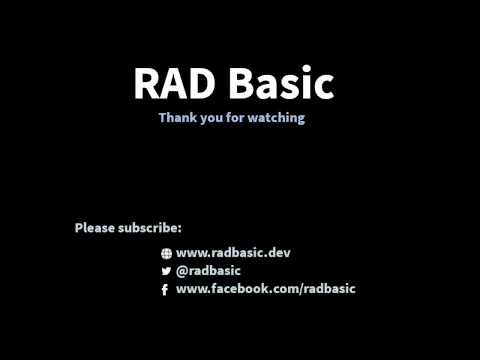 First video of prototype RAD Basic