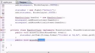 MouseListener interface - Java Training By Wikitrainings - Part 75 Update
