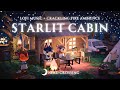 【あつ森BGM】星降る森の焚き火Lofi|静かな小屋でチルな夜|キャンプ気分を楽しめるカフェ|途中広告なし|2時間|作業用・勉強用BGM