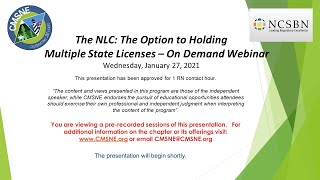 The NLC: The Option to Holding Multiple State Licenses