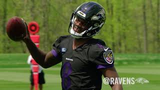 Sneak Peek Inside Lamar Jackson's First Practice Wealth