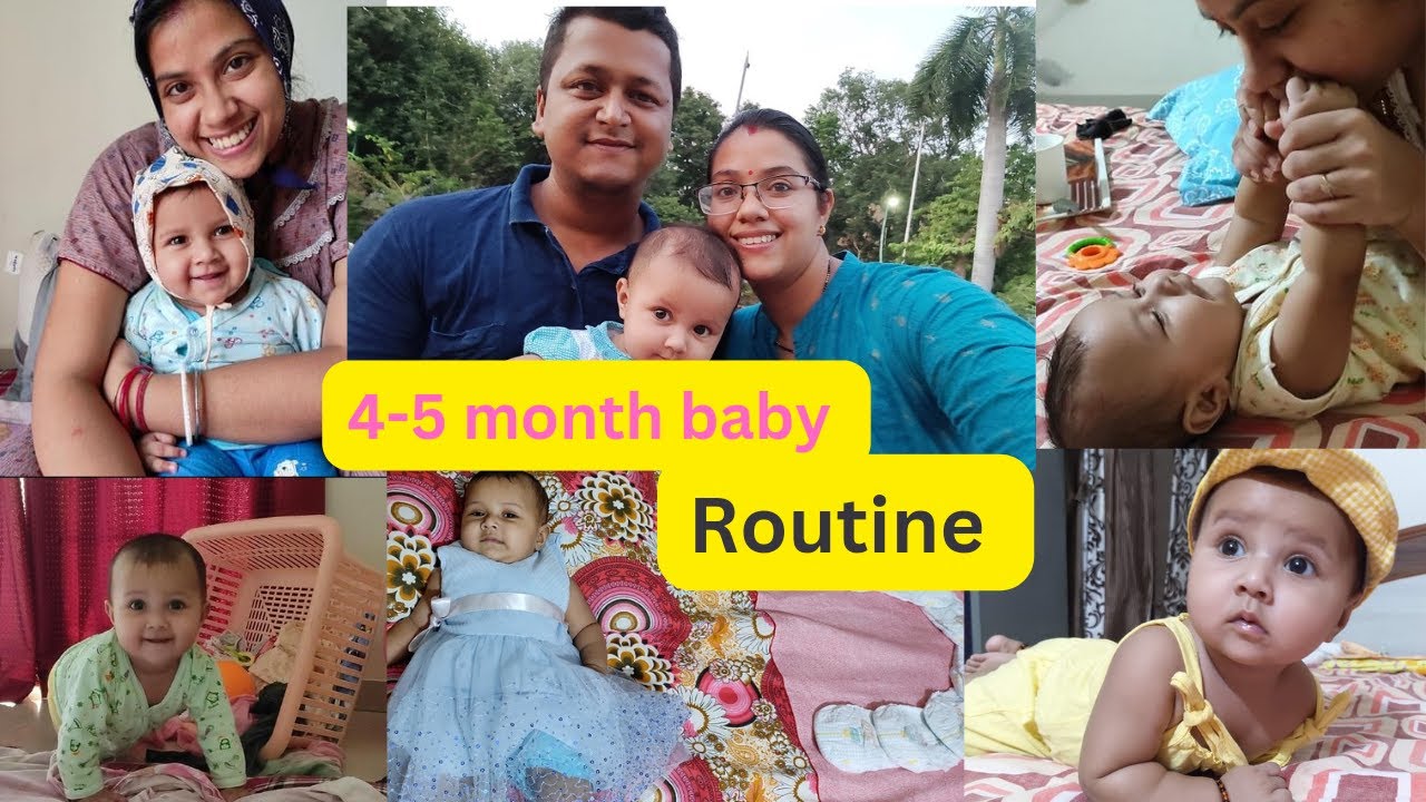 5 Month Routine 4 and 5 months old baby's full day routine/My baby full day routine ...