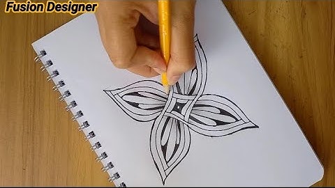 How to draw a Zentangle Auraknot || Doodle drawing || Easy drawing || Drawing