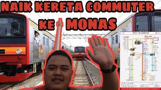 Rute naik kereta (KRL/commuter) ke monas!!! Cek deskripsi utuk PETA rute KRL