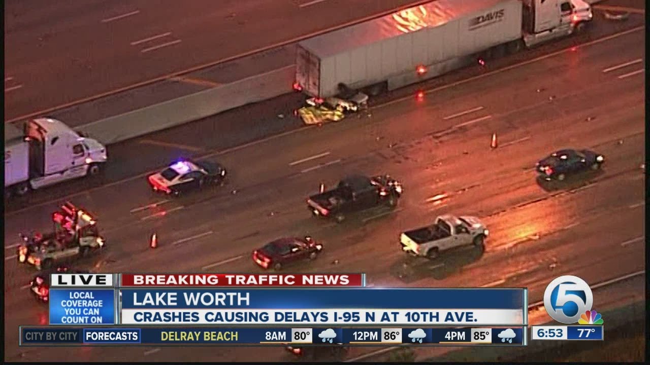 Fatality accident between 6th Ave. and 10th Ave. in Lake Worth on I-95 NB