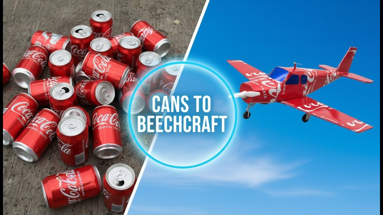 I Turned 24 Coca-Cola Cans into an Amazing AIRPLANE! 🥤✈️ (Beechcraft Bonanza DIY)