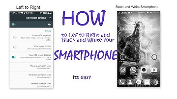 How to Black And White & Left to Right your Smartphone