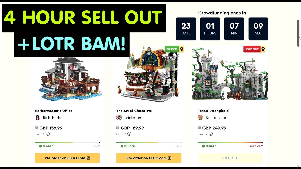 Lego News | NEW LOTR BAM | Brinklink Designer Programme Sell Out | New Moana Lego Sets
