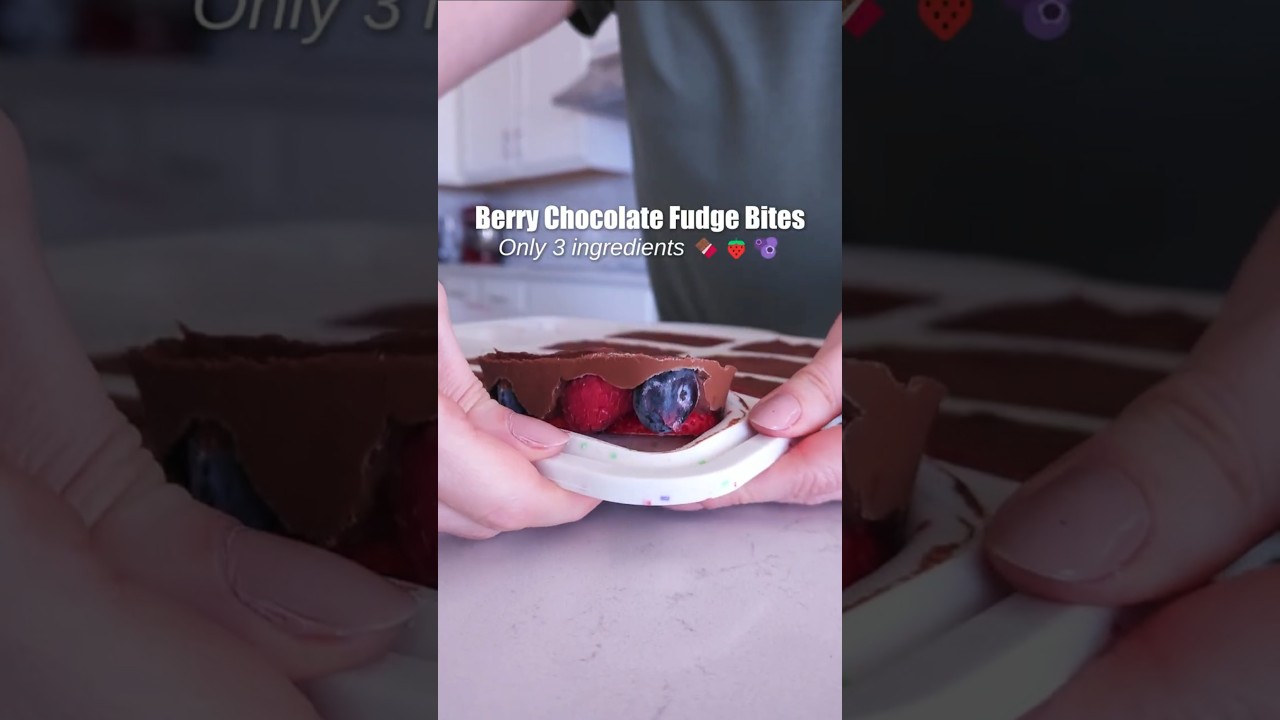 Замороженные шоколадно-ягодные шарики всего из 3 ингредиентов 