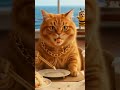 Cat enjoying his lunch at cruise😂#cat #toonyfriends #aicat #funny #kitty #cartooncat #imaginarycat