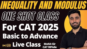 Inequality and Modulus in ONE SHOT | CAT 2025 Quant By Mohit Sir