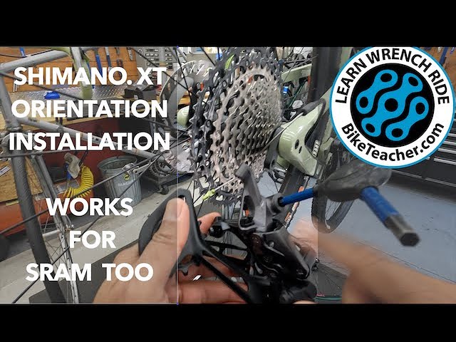 Out of the box Shimano XT rear derailleur installation to frame