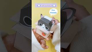 😽DIY BOX Kitty :Free Printable🐱 #shorts #papercraft #cutecraft #giftideas #freeprintable