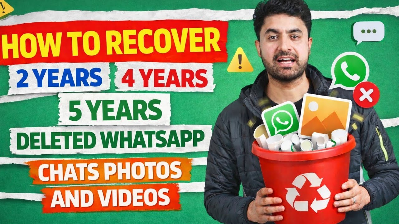 How to recover deleted whatsapp chats photos and videos | Full guide 