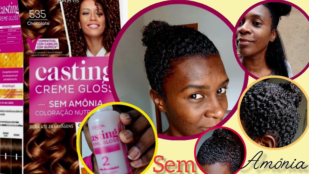👉coloraçao Nutritiva /L'Oréal Paris  chocolate PASSO A PASSO PINTANDO MEU CABELO CRESPO.⚠️