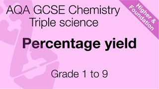 AQA GCSE Chemistry: Percentage yields