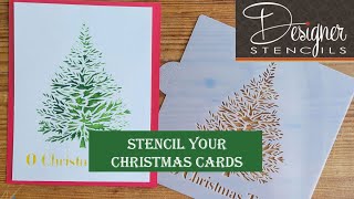Christmas Tree Card for the Holidays | How To Stencil Project