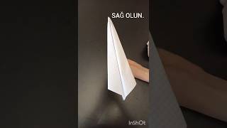 Kaǧızdan təyyarə necə düzəldilir? 15 saniyədə öyrən.#origami #origamitutorial