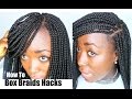 How to Box braids Your own Hair Tips and Tricks Hair Hacks DIY Natural Hair Protective Styling.