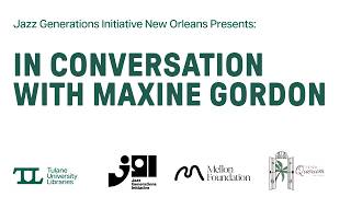 In Conversation with Maxine Gordon