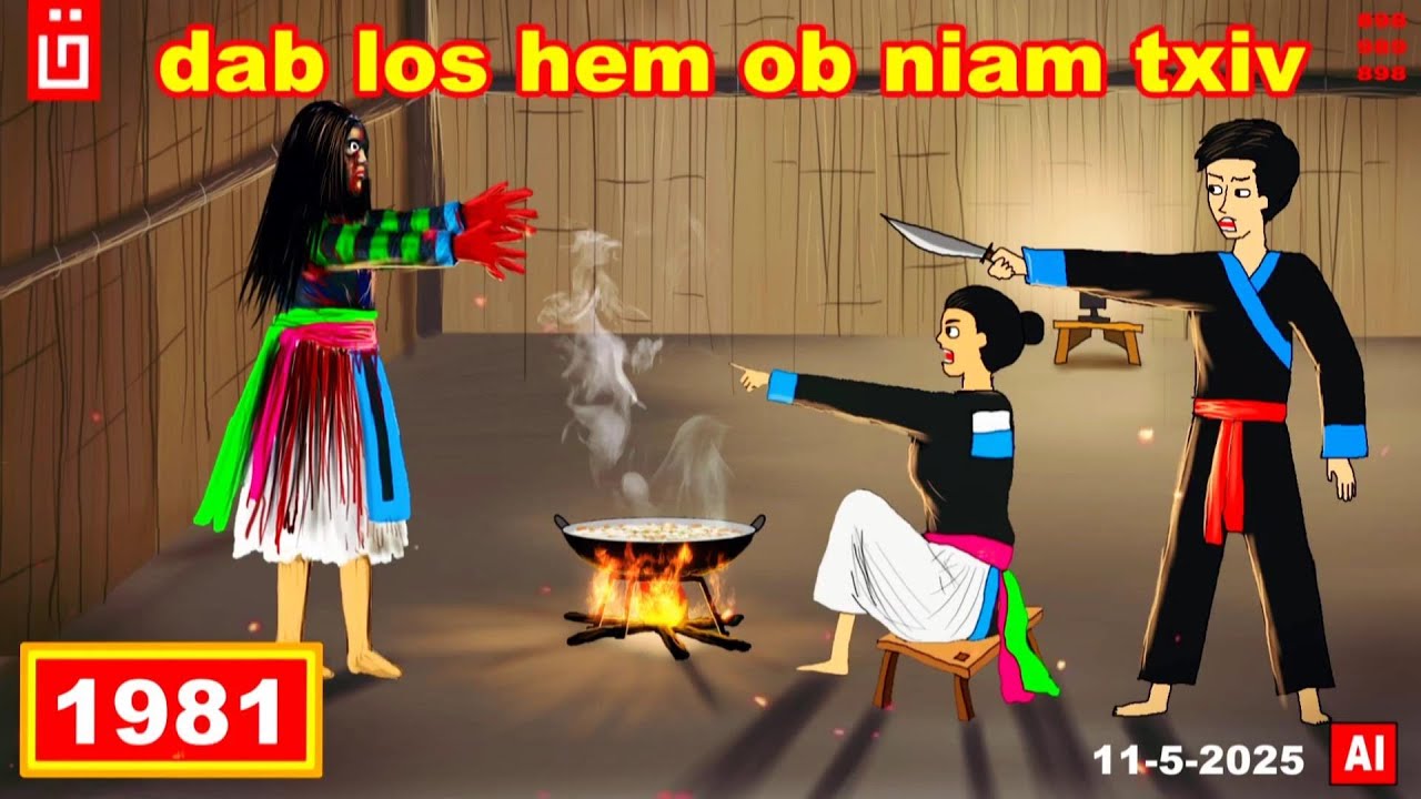 dab hais hmoob - 1981 - 11-5-2025 dab los hem ob niam txiv, ผีหลอกสองผัวเมีย, Ghost haunts a couple.