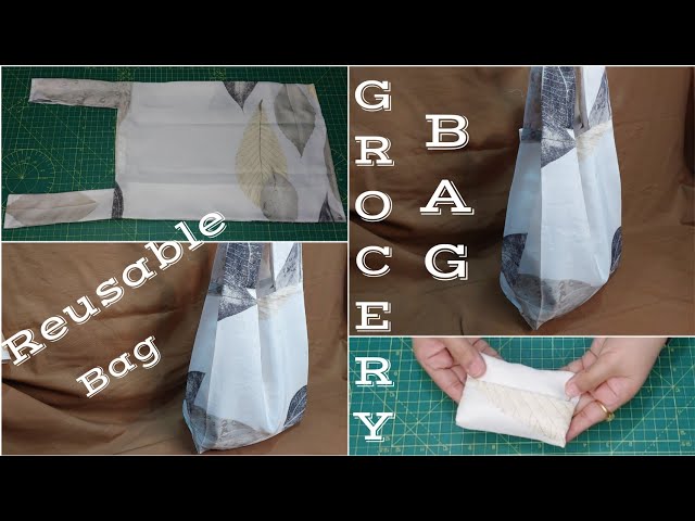 Nylon Shopping Bag, Reusable Eco Bag, Easy Sewing Tutorial DIY