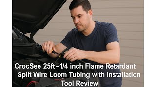Famous 🔌 CrocSee 25ft - 1/4 inch Flame Retardant Split Wire Loom Tubing with Installation Tool Review 🔌 Wealth