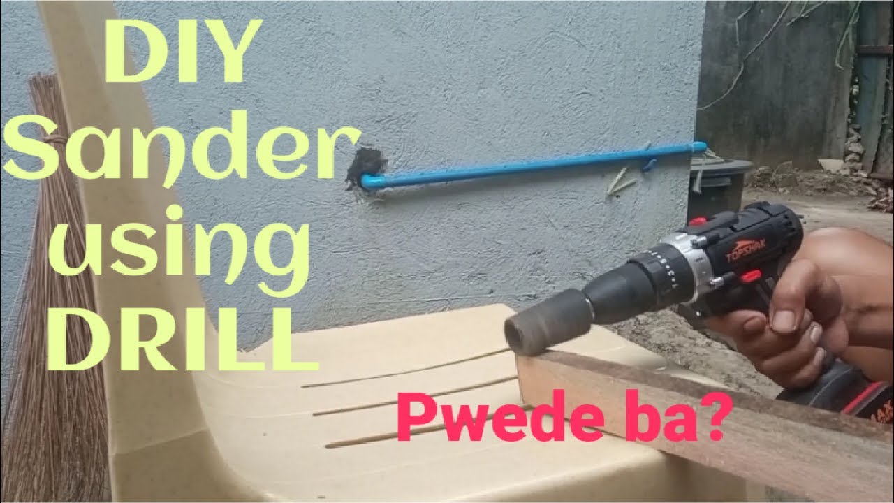 Sander using Drill | Pangkinis ng kahoy o bakal gamit ang drill - YouTube