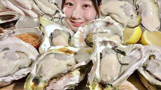 ASMR Raw Oysters【Mukbang/ Eating Sounds】【English Subtitles】