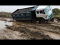 Never Ever Seen Before - Indian Goods Trucks Are Running On Indian Dangerous Mud Road - Truck Videos