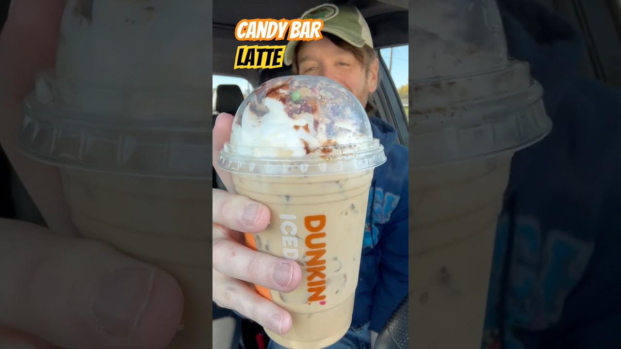 Пробуем латте из Dunkin’ Donuts Candy Bar ☕🍫 | День 17