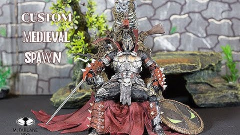 CUSTOM MCFARLANE TOYS KICKSTARTER MEDIEVAL SPAWN BLACK VERSION