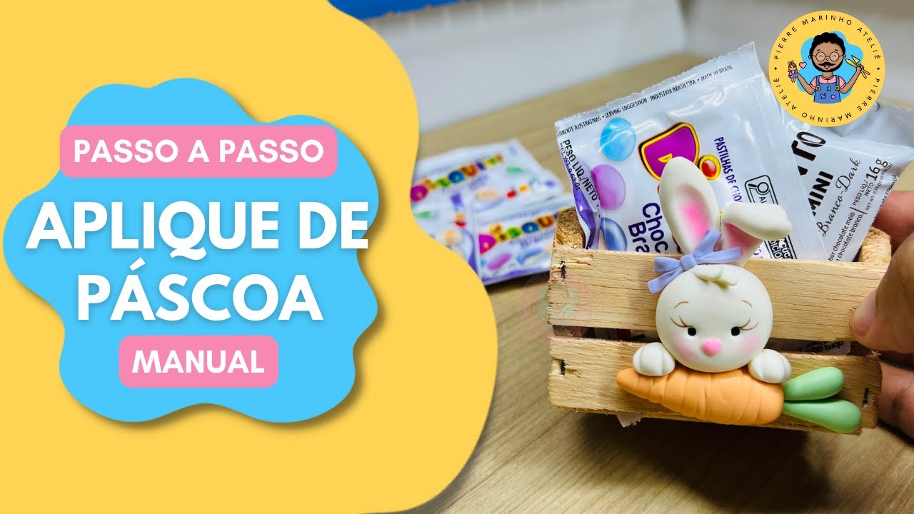 Aplique de Páscoa em Biscuit - Especial de Páscoa - AULA 1