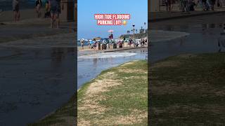 OCEAN FLOODS PARKING LOT! 😳 High tides and big waves mean lots of water. #Flood #SoLagLocal #News