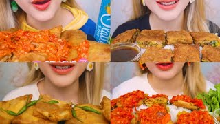 #28 Request KOMPILASI MUKBANG QEI ASMR😋 MARTABAK TELOR SAMBEL RAWIT 🔥