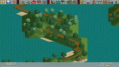 Roller Coaster Tycoon: 3 islands, limited space! [Tutorial]