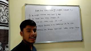 NMCP - Rules for constructing Integer constant full explain pointwise By Tilak Sir