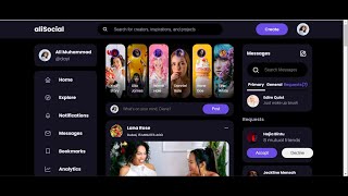 Social Media App By Using HTML, CSS & JavaScript || Fully responsive || Applied Themes